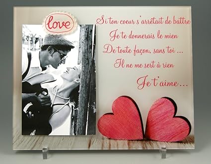 Gravure Events Cadre Photo Aimant Saint Valentin Cadeau Original Pour La Saint Valentin Amazon Fr Cuisine Maison
