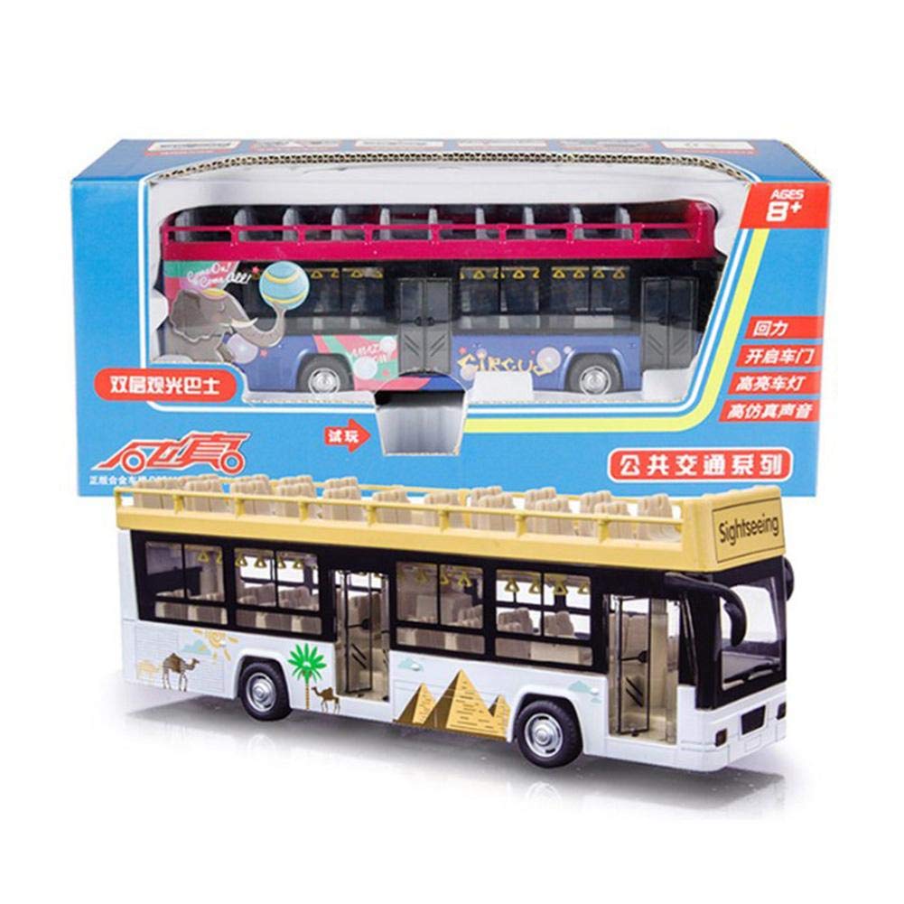  Sightseeing Tour Double Decker Red Bus Toy