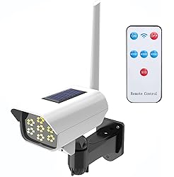 Solar Powered Fake Security Camera, Dummy Simulated
