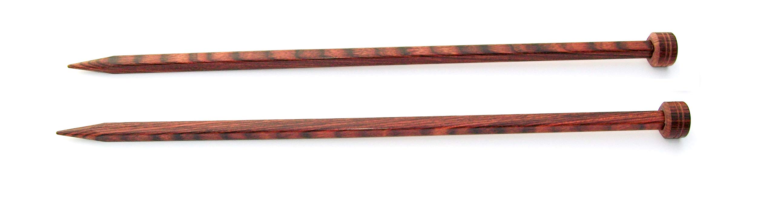 KnitPro KP25250 Cubics Single Pointed Needles, Rosewood, Brown, 30 cm x 6 mm