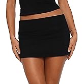 Nicoxijia Fold Over Mini Skirts for Women Low Rise Solid Skorts Sexy Pencil Bodycon Going Out Micro Y2k Skirts Streetwear