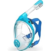 Full Face Snorkel Mask- Snorkeling Gear for Adults with Safe Dry Top Breathing System, Latest Foldable Panoramic View Snorkeling Mask for Men and Women, Anti Fog Anti Leak