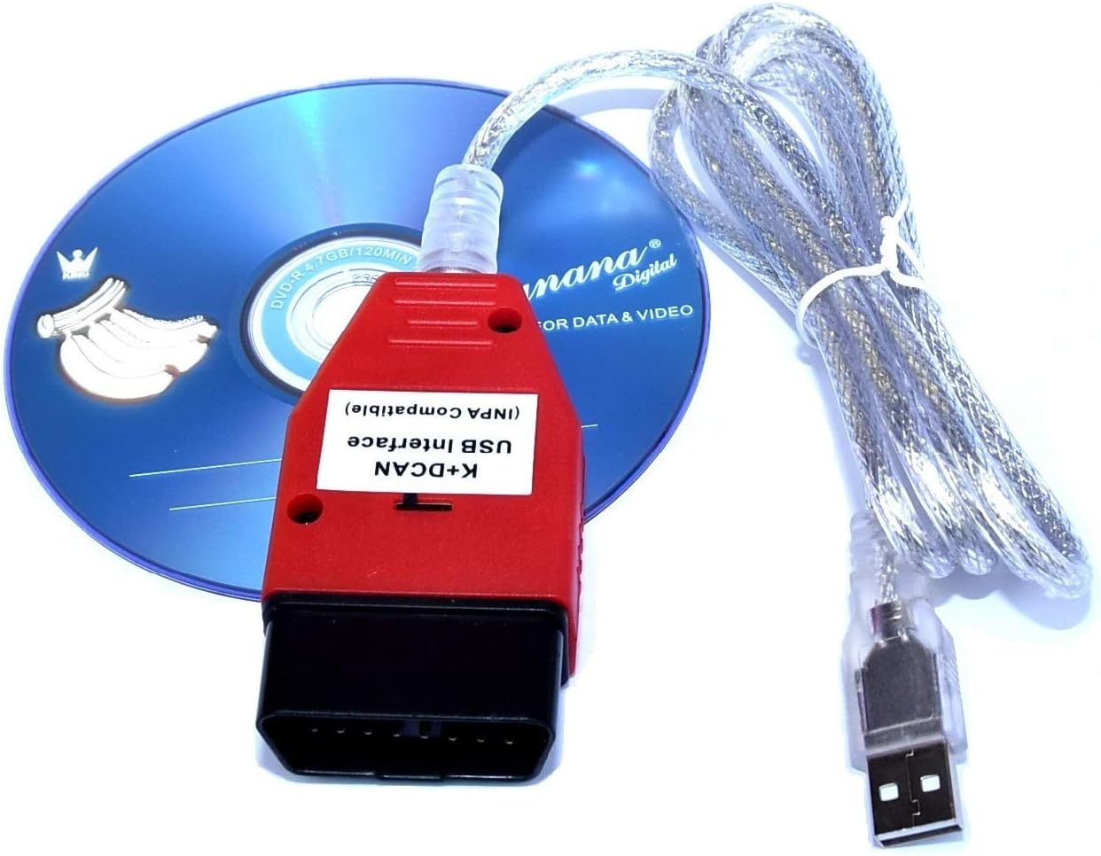 Goldplay DCAN K+ INPA Ediabas Interface OBD2 Diagnostic USB Cable Car Diagnostic for R56 E87 E93 E70