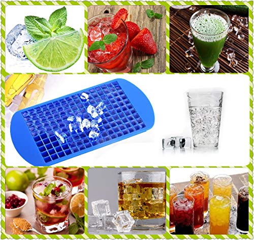 PerriRock Mini Ice Cube Trays - 2 Tray Set - 160 Small Cube Silicone Molds, BPA-Free, Mini Cubes Will Chill Your Drink Faste - Thumbnail 2