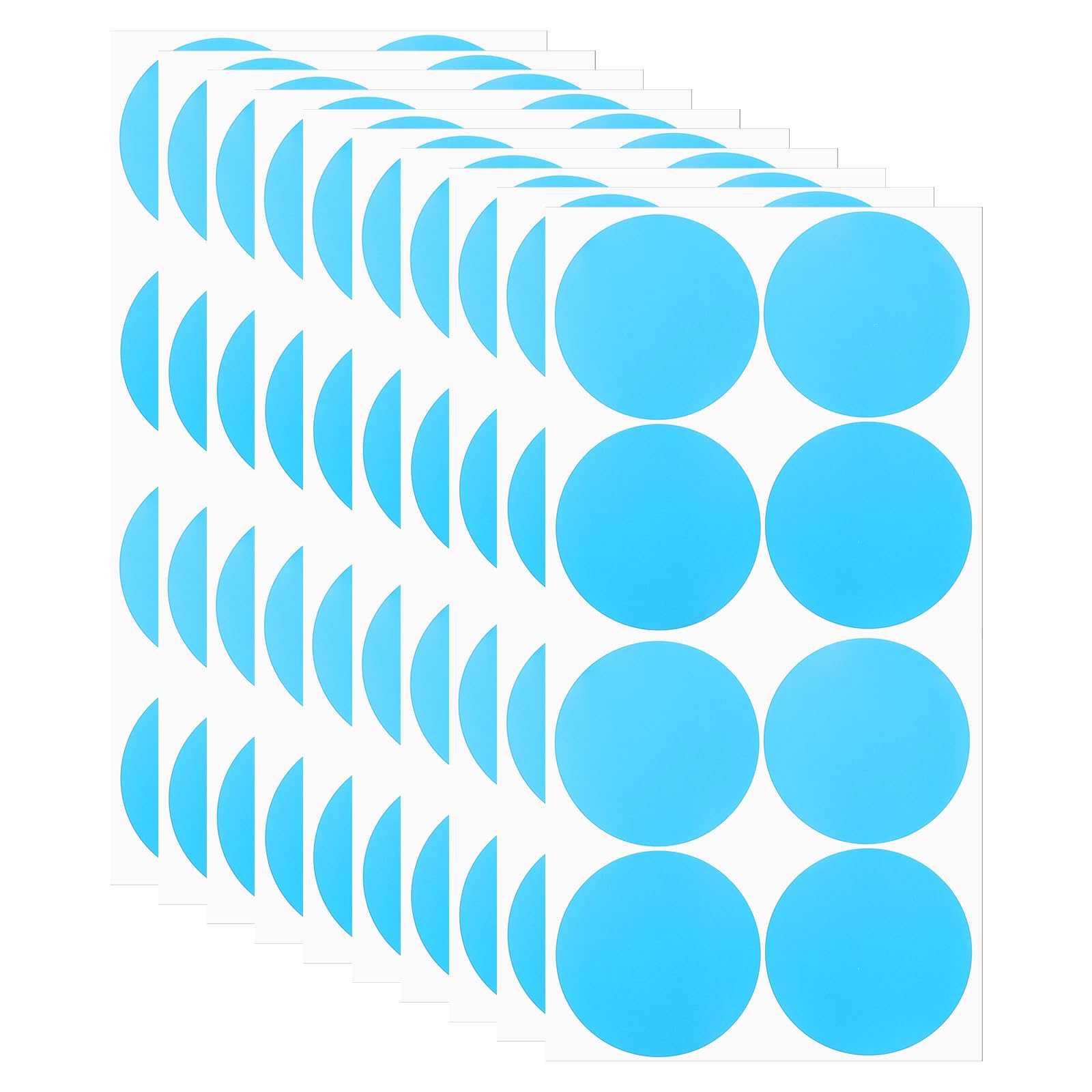 PATIKIL Round Colored Stickers 2", 30 Pcs Removable Sticky Writable Circle Coding Labels for Office Shop Home Classroom Marking Classification, Light Blue