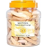 Freeze Dried Mango Chunks, Dried Mango, crispy fruit mango,mango dried fruit,Unsweetened, Crispy Tropical Fruit Snacks, Delicate Jar, 6.1 oz/175g