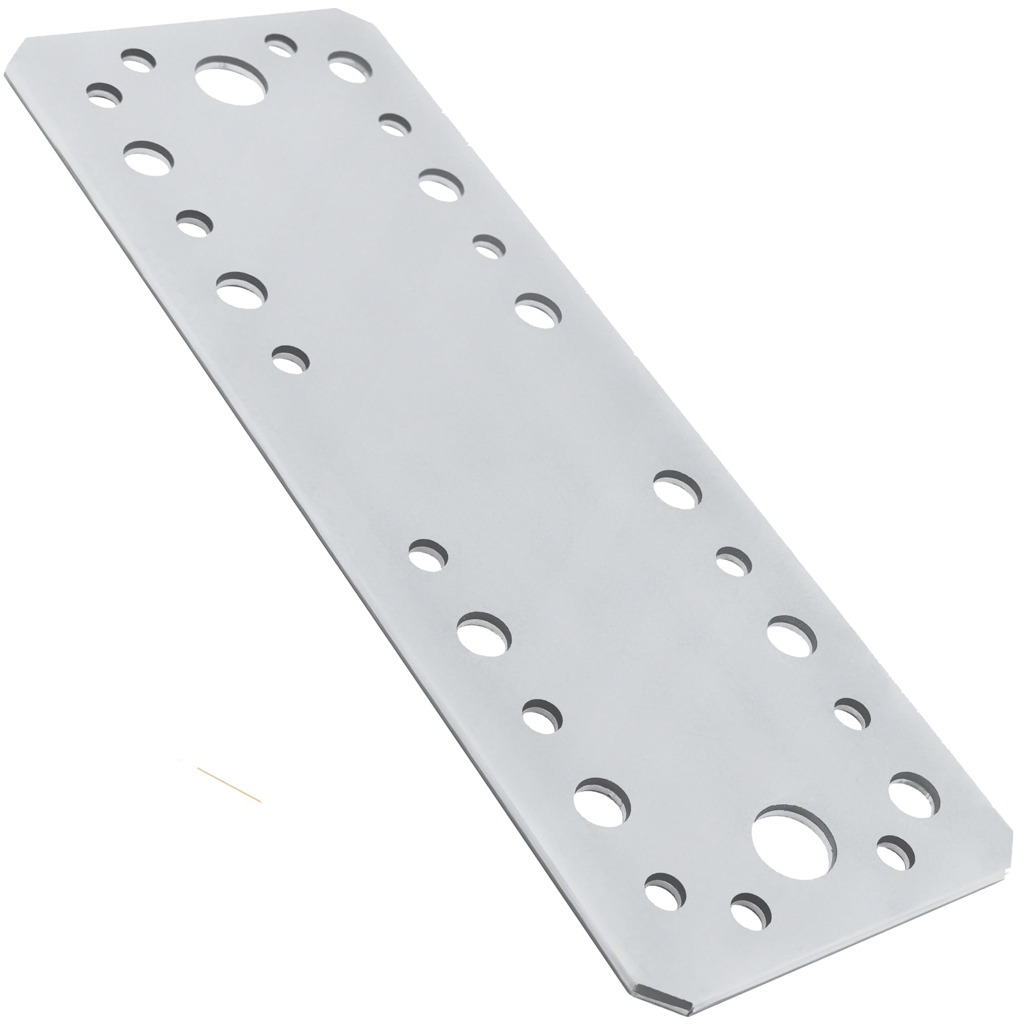 10 x Flat Connecting Joining Plate (180mm x 65mm x 2.5mm) 2.5mm Thick Galvanised Heavy Duty Bracket Steel Sheet Timber