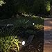 GreenPro Solar Powered LED Garden Spotlight, ProGreen 2-in-1 Waterproof 4 LED Solar Spotlight Adjustable Landscape Solar Lighting Wall Light for Outdoor Garden Decorations (2 Pack, 3000K Warm White)