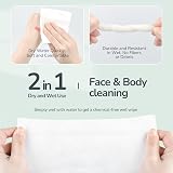 POMPOM LIFE Disposable Face Towels 100 Count 7.9 x 7.9 inches Cotton view 4