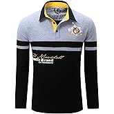 Men's Long Sleeve Premium Embroidered Classic Golf Polo Shirts Cottom Warm Polo T Shirt