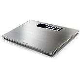 Stainless Steel Bathroom XXL Bathroom Scale, 400 Lb Capacity, Auto On/Off | Digital Personal Scale Style Sense Safe 300 &ndash; Anti-Fingerprint Layer, Large Backlit LCD, German Engineered, Commercial Grade