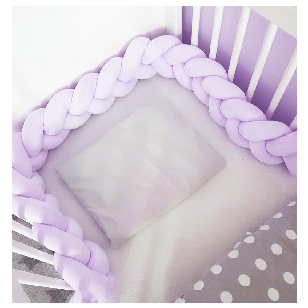 infant soft pad braided crib bumper knot pillow cushion cradle decor for baby girl and boy