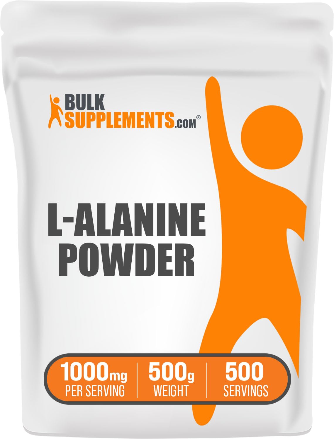 BulkSupplements.com L-Alanine Powder - Amino Acid Supplement, Alanine Supplement - Unflavored & Gluten Free, 1g per Serving, 500g (1.1 lbs) (Pack of 1)