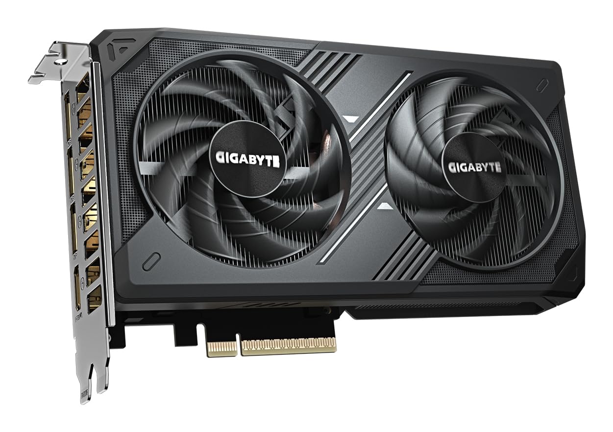 Gigabyte Rtx 5060 Graphics Card Rear I/O Showing Displayport And Hdmi Connections