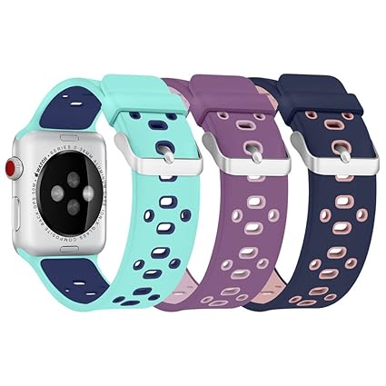 Smart Watch Band, LOSHE Soft Silicone Replacement Wristband Strap for Apple Watch Series 1, Series 2, Series 3, Nike+, Sport, Edition. 38MM