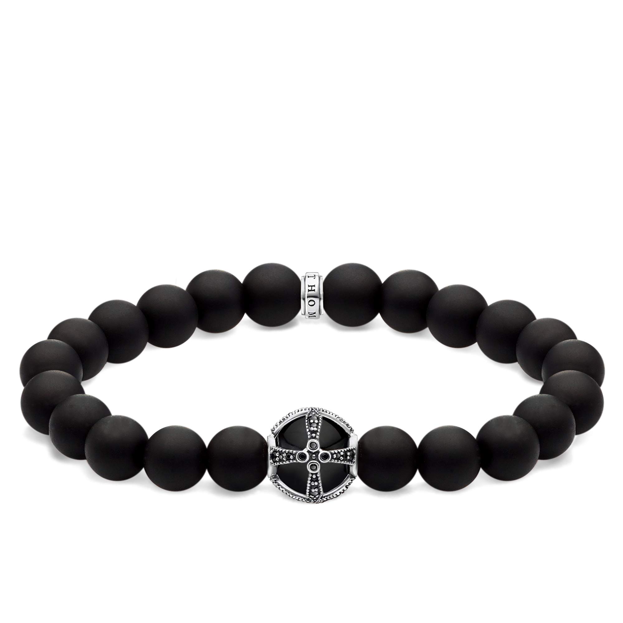 Thomas Sabo bracelet Cross black 925 Sterling Silver, Blackened