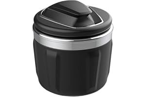 StoreBao Car Ashtray Exclusively for BMW 1/3/5/7 Series and X1/X3/X5/X6, with LED Light and Lid, Detachable and Portable