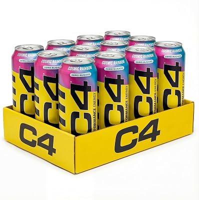 C4 Performance Energy Carbonated 500ml x 12 Cosmic Rainbow Multi-ling