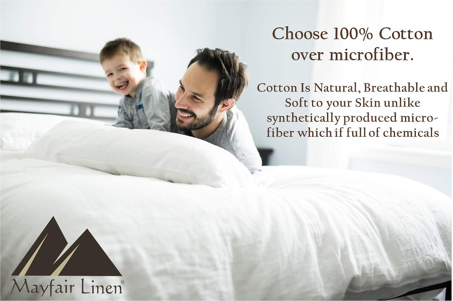 Mayfair Linen 100% Egyptian Cotton Sheets, Ivory Queen Sheets Set, 600 Thread Count Long Staple Cotton, Sateen Weave for Soft and Silky Feel, Fits Mattress Upto 18'' DEEP Pocket: Home & Kitchen