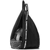ROCKBROS Motorcycle Helmet Backpack Helmet Bag, Black | Large Capacity, Waterproof, Lightweight Storage Bag, Reflective Stripe Model