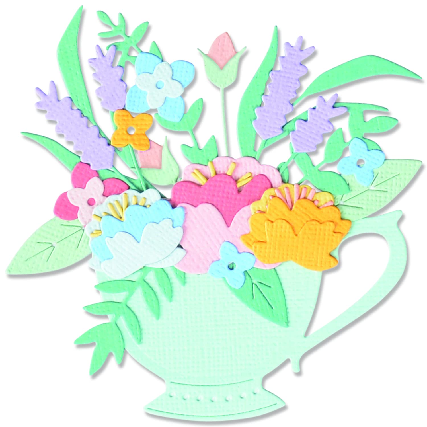 Sizzix Thinlits Die Set 10PK Tea Time by Olivia Rose, 665806, Multicolor, One Size