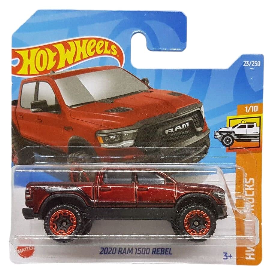 Hot Wheels - 2020 Ram 1500 Rebel - HW Hot Truck 1/10 - HCX93 - Short Card - Dodge - Dark Red - Mattel 2022
