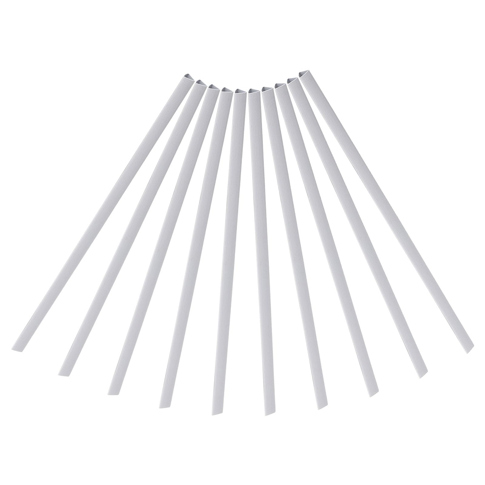 PATIKIL 10mm Binding Bars, 10 Pcs Plastic Binding Bars Slide Grip 70 Sheets Capacity A4 Binding Bars for Report Cover Office Study, White