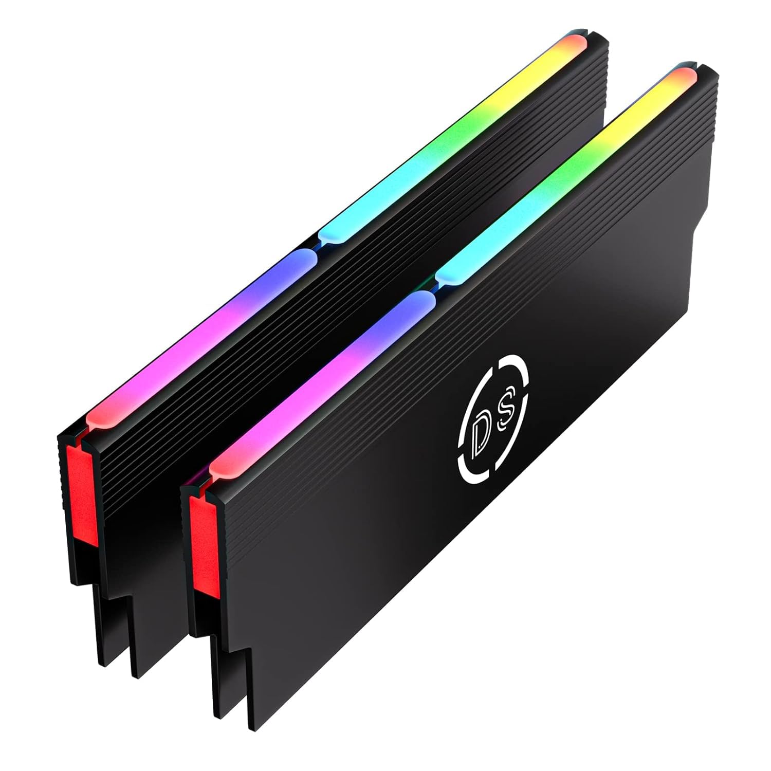 Ubanner DS Universal RGB RAM Shell Memory Glowing Heatsink for PC Case, LED Cooling Vest Fin Heat Sink for Computer Case DDR3 DDR4 (2nd Gen, M Series)