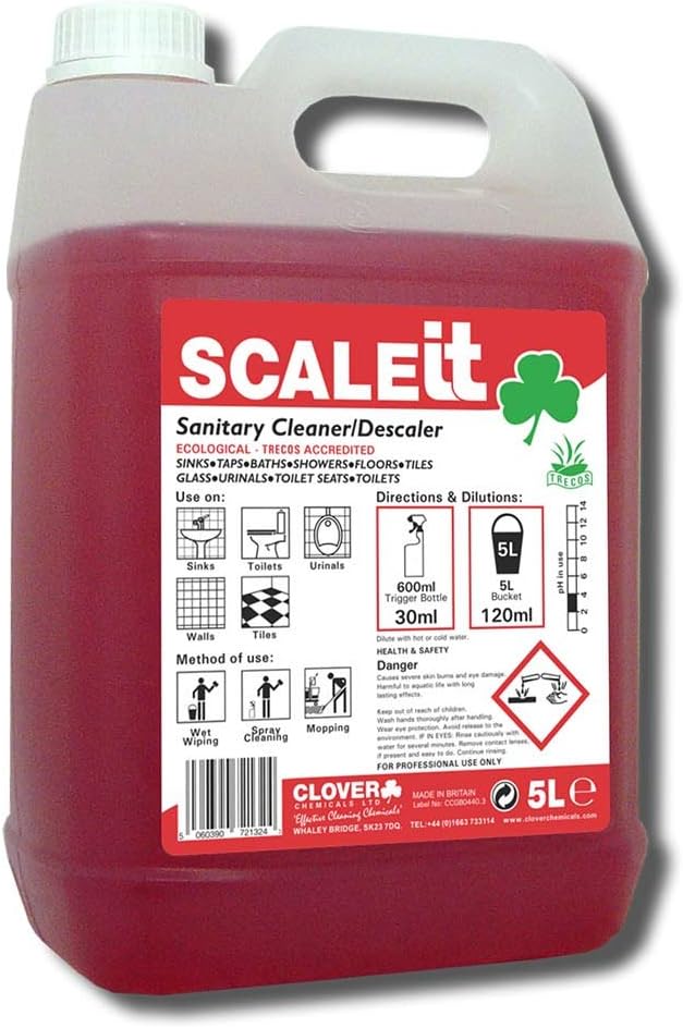 Clover Chemicals 598 Scaleit Sanitary Cleaner & Descaler, 5 L