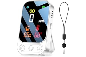 LSENLTY Portable Carbon Monoxide Detectors, 3 in 1 CO Detector(Humidity, Temperature and CO Value), 0-999 PPM CO Detector Range, 72 Hours Standby Time, CO Detectors for Camping Travel Home