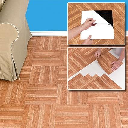 Peel N Stick Self Adhesive Wood Floor Tiles Amazon Co Uk