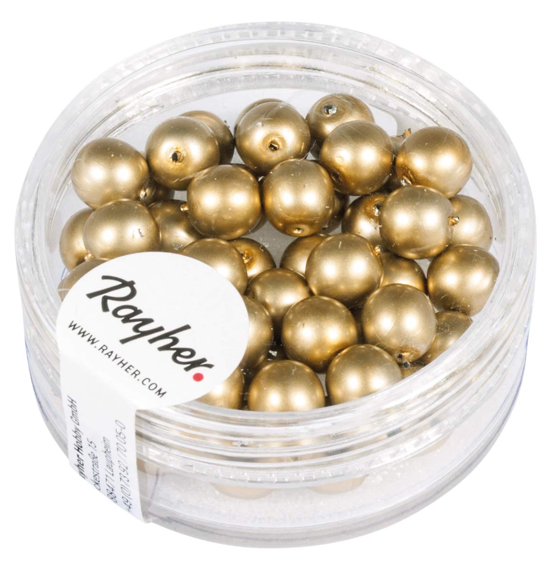 Rayher Renaissance Glass Wax Beads 14447616, Matt, 6 mm ø