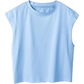 Ainangua Oversized Tank Top for Women Sleeveless Athletic Cropped Activewear Workout Yoga Gym Tops