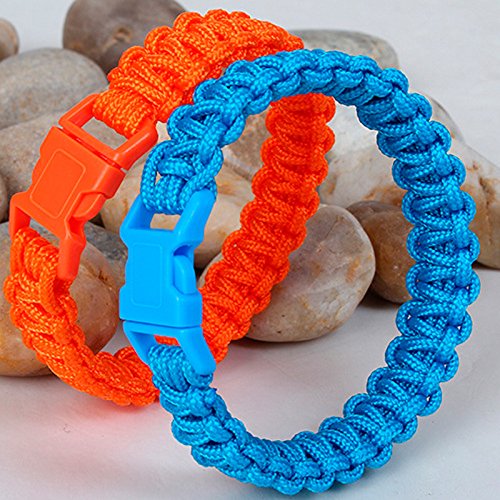 Dreamtop Jig Bracelet Wristband Maker with 6 Parachute Cords and 6 Buckles Paracord Braiding DIY Craft Tool Kit