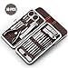 Manicure Pedicure Set Nail Clippers, JJcall 18 Piece Stainless Steel Manicure Kit ,Cutter Kits ,Clippers for Women , Men,Clippers Set with Leather Nail Travel Kits. (Brown)