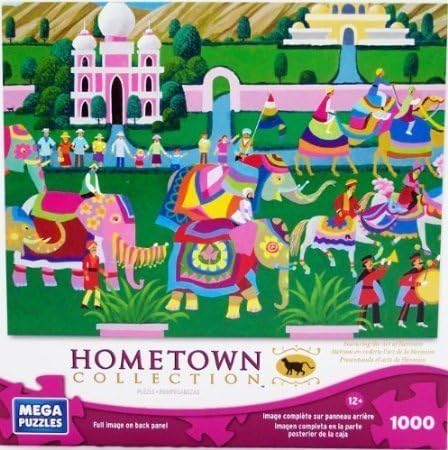 Mega Puzzles: Hometown Collection 1000 piece Elephant Festival Puzzle