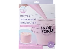 Frost Form - Starter + Kit (8 inch) 7-Piece Set | Professional-Quality, Food-Grade Plastic | Cake Frosting | Beginners and Pr