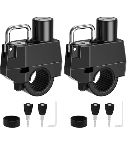 Lot De 2 Verrous De Sécurité Pour Batterie De Vélo électrique/moto – Métal, 2 Clés, Résistant Aux Intempéries