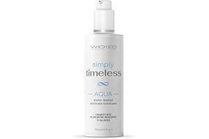 Wicked Sensual Care simply Timeless Aqua Lube 4 oz, Water Based Vaginal Moisturizer Lubricant, Hydrating Ingredients for Dryn