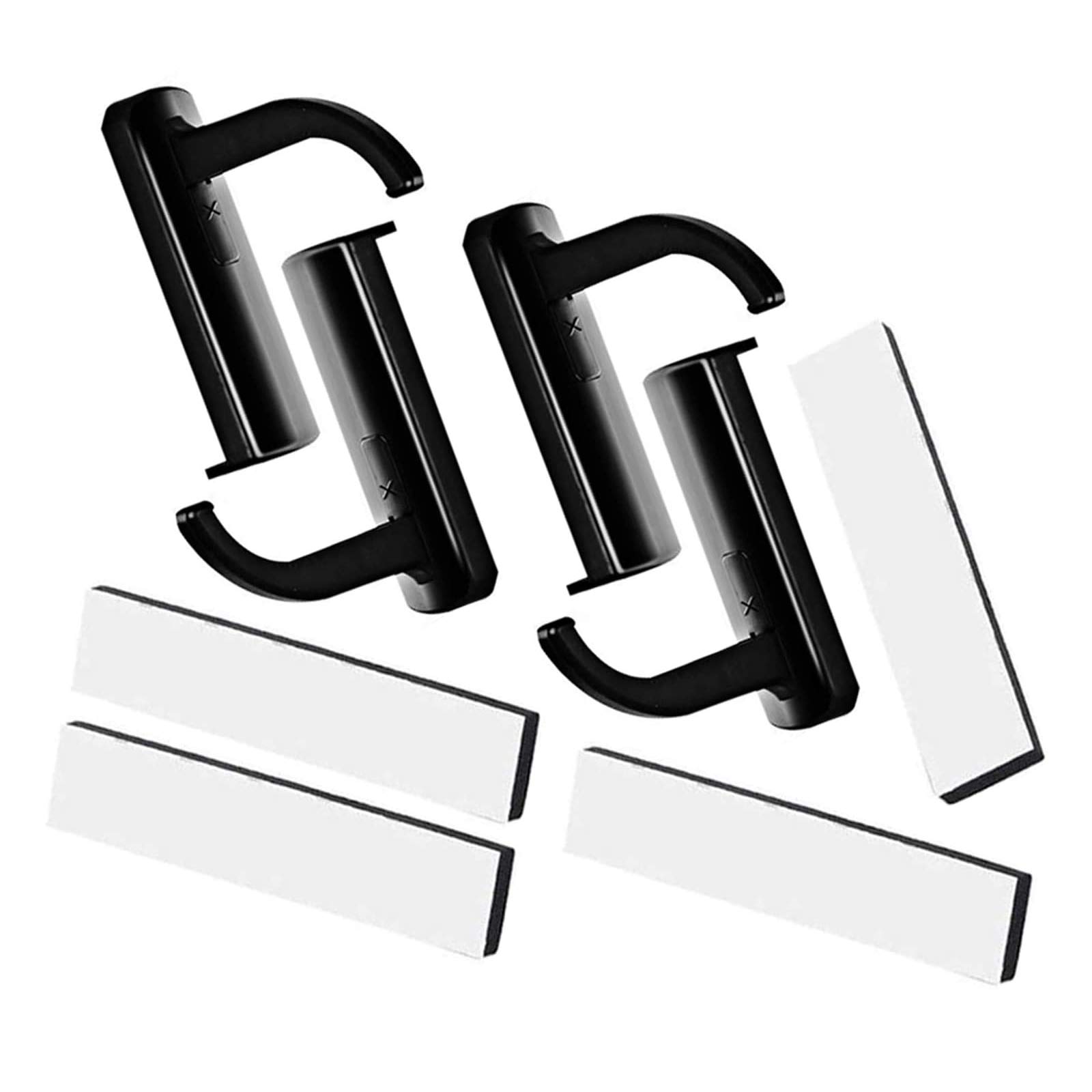 LIUJZZJ 4 Pack Headphone Headset Hanger Monitor nd Holder Headset Stick-on Hook, Black