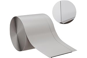 Junsen Peel and Stick Baseboard Molding Trim 5 Inches X 60 Feet Self-Adhesive Vinyl Wall Base Rubber Cove Flooring Base Outside Corner Molding Trim(Black)