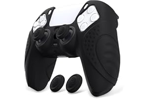 eXtremeRate PlayVital Ergonomic Soft Silicone Controller Skin, Anti-Slip Protector Case Cover for ps5 Controller with Thumb G