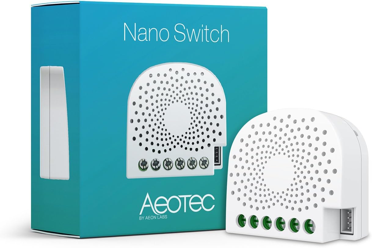 Aeotec Nano Switch on / off controller, Z-Wave Plus, In-wall, Compatible with Alexa