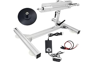 JQDML Reciprocating Cycle Linear Actuator Telescopic Motor 24V 120rpm High Torque 40lbs Stroke 1.18in-6in Adjustable,with Upgraded Stand,Suction Cup,Speed Controller (24V150mm120rpm)