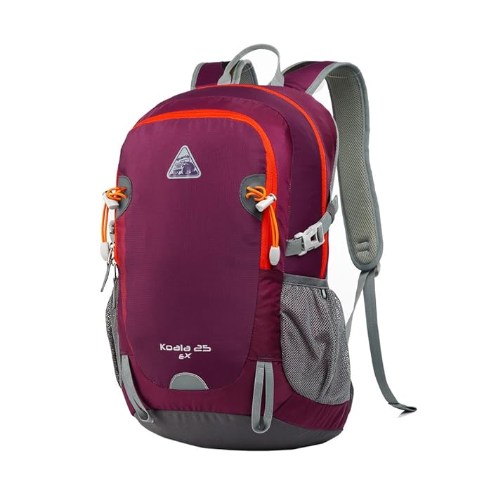 Kimlee Koala 25 EX Leichter Wanderrucksack mit Rückenbelüftung für Damen und Herren, 25L, Lila