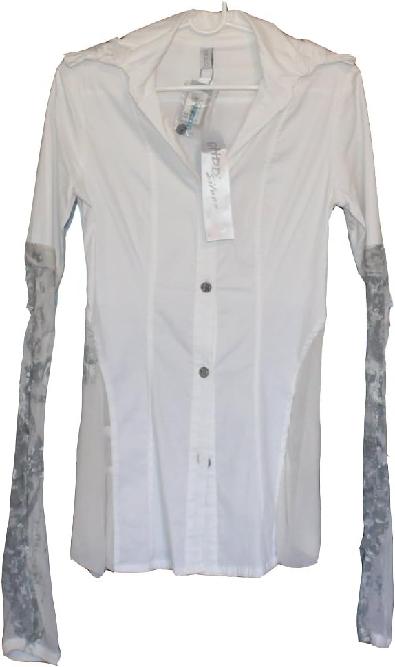 OHOD silver Long Sleeve Botton Shirt Size 10 US White