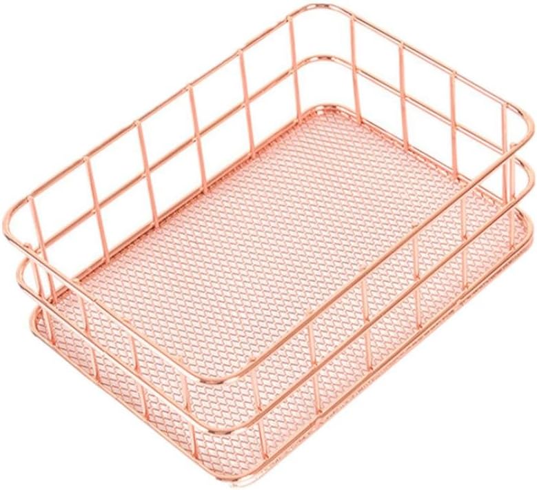 Cesta de almacenamiento,Metal almacenamiento cesta malla caja Vintage