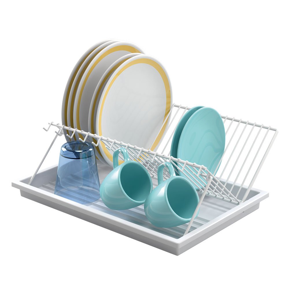 Metaltex 321740 - Foldable Plate Rack with Tray, 42 x 29Cm