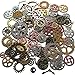 KEKLLE Steampunk Gear Cog Wheel Skeleton Clock Watch Pendant Charms by N'joy 100PCS, Assorted Colors