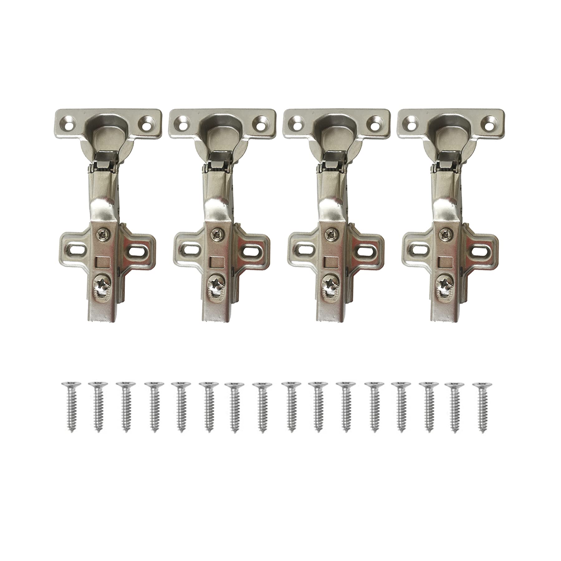 LIKERAINY 95 Degree Inset Hinges 26mm with Damper Soft Closing Clip on Assembly Kitchen Cabinet Cupboard Wardrobe Door Hinge Pack of 4